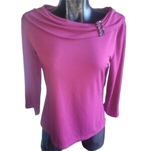Lindor Dark Pink Colored Women's Top Size M